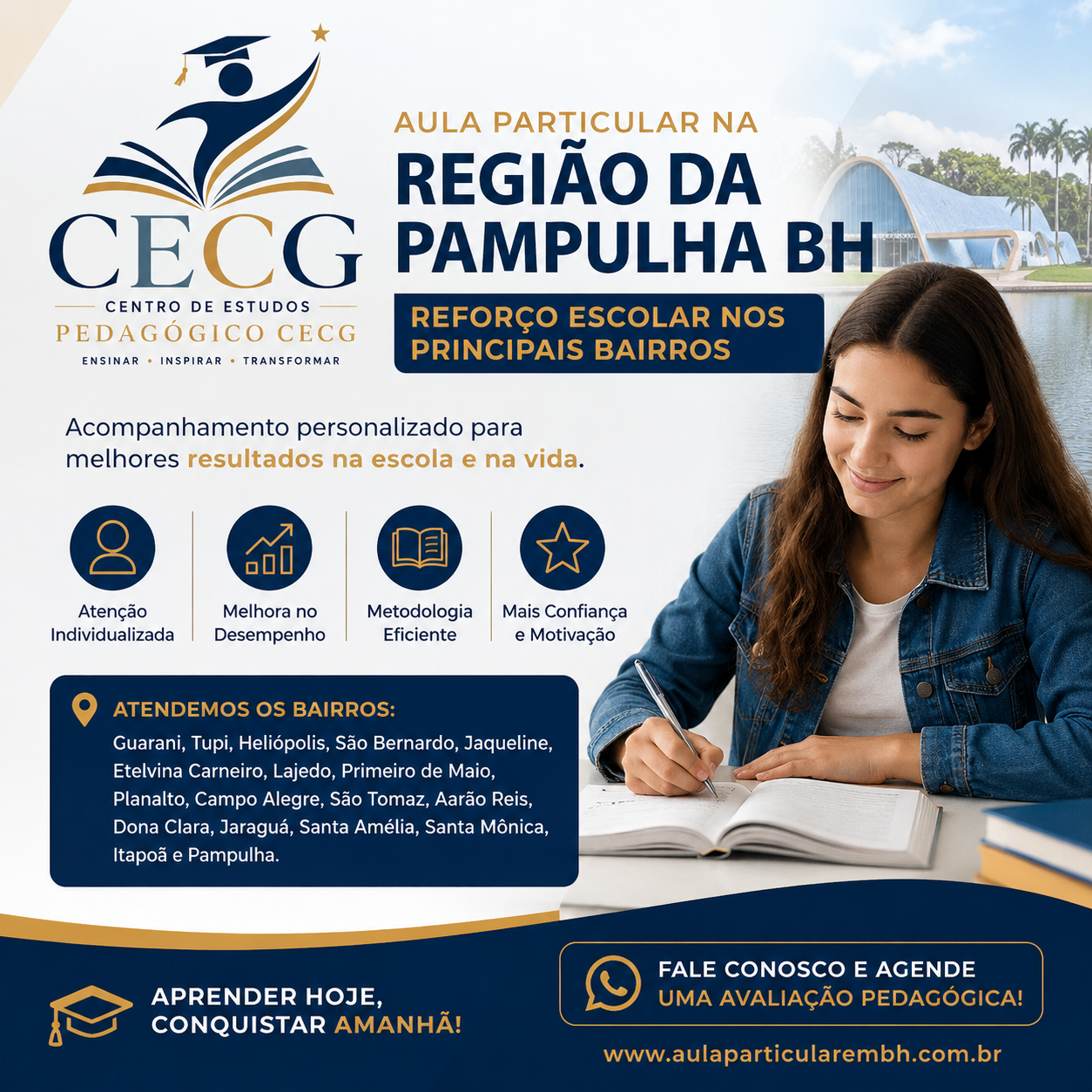 Aula Particular na Região da Pampulha BH Reforço Escolar nos Principais Bairros